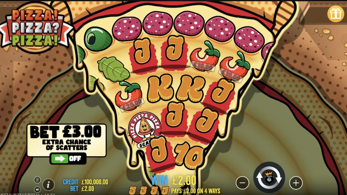 Pizza game interface